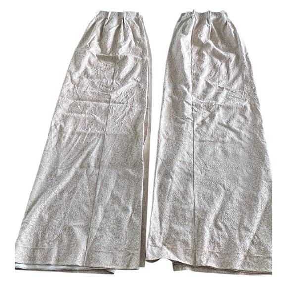 Vintage 60s Pinch Pleat Brocade Tapestry Floral Perma Prest Curtain 2 Panels MCM - Picture 3 of 8